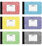 Oxford Jr. Composition Notebooks, Half Size, 4-7/8 x 7-1/2 Inches, Wide Ruled Paper, 80 Sheets, A...