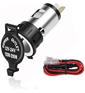 12V Cigarette Lighter Socket,Waterproof Car Power Outlet Cigarette Lighter Adapter with Extension...
