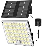 HLCZLUZ Solar Lights Outdoor Waterproof Motion Sensor Security Lights, Upgraded Convex Lens 150% ...