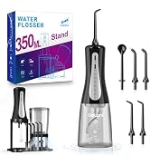 GOLDANT 2026 New 350ML Water Flosser with Drainage & Storage Stand, Keeps Dry & Clean, 5 Modes, 3...