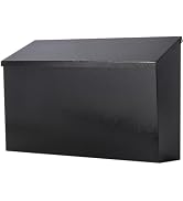 Decaller Wall-Mount Mailbox, Mail Box with Large Capacity, Rust-Proof Metal Post Box for Outside,...