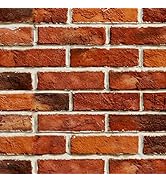 practicalWs Red Brick Wallpaper Peel and Stick Wrapping Paper Faux Stone | 17.7in x 118.1in Self ...