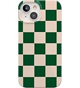 Casely iPhone 15 Case | Fit Check | Green Checkerboard | Compatible with MagSafe | Classic Ultra ...