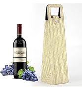 RYDDOY Wine Gift Bag, Reusable Leather Wine Tote Carrier, Single Bottle Champagne Beer Gift Bags ...