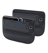 Premium Leather Car Seat Gap Filler Organizer, Universal Fit Car Accessories for Women/Men Interi...