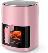 Sweetcrispy Air Fryer 6 Quarts with Window, 12-in-1 Square Airfryer Oven for Family, 400°F Rapid ...