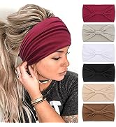 Tobeffect Headbands for Women African Boho Wide Knotted Head Wraps Turbans