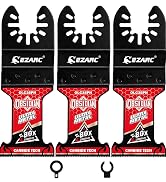 EZARC TiAlN Obsidian Carbide Oscillating Saw Blades (Pro), Oscillating Tool Blades for Hard Metal...