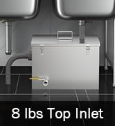 BEAMNOVA Commercial Grease Trap 8lbs Stainless Steel Interceptor Top Inlet for Restaurant Home Ki...