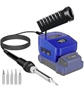 Cordless Soldering Iron Station Tool Compatible with Kobalt 24V Battery | (No Battery) 60W Portab...