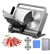 TERUISI Meat Slicer, 200W Electric Meat Slicer Machine Food Slicer, Foldable Deli Meat Cutter Wit...