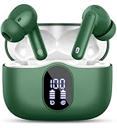 Wireless Earbuds, Bluetooth 5.4 Headphones Bass Stereo, Ear Buds with Noise Cancelling Mic, LED D...