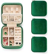 ZPROW Plush Velvet Travel Jewelry Case, Travel Jewelry Organizer, Jewelry Travel Case