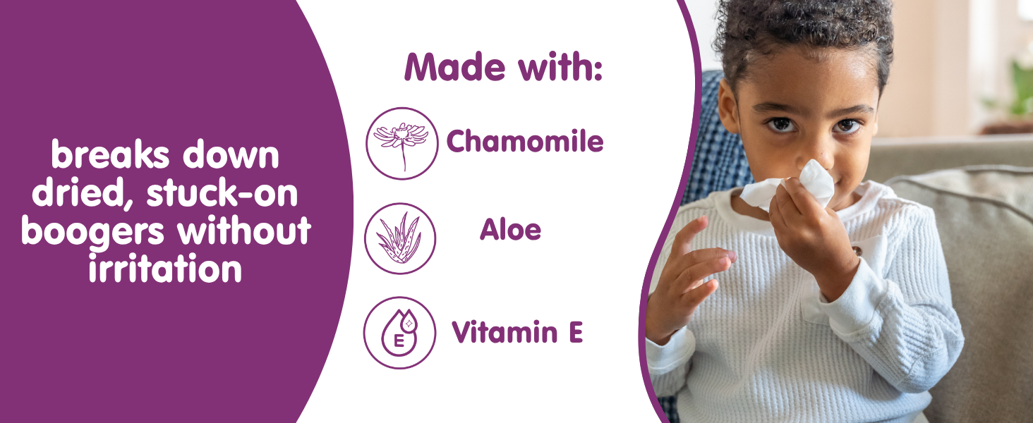 made with chamomile, aloe, vitamin e
