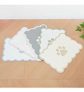Ralxion Scalloped Dog Feeding Mat, Absorbent Mats for Dog Food and Water Bowl, Dispenser, Cute El...