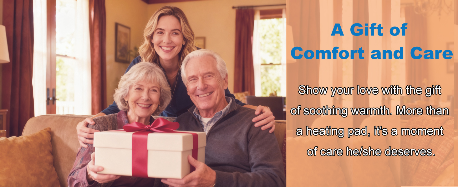 The perfect thoughtful gift of warmth and pain relief for parents, partners, and friends