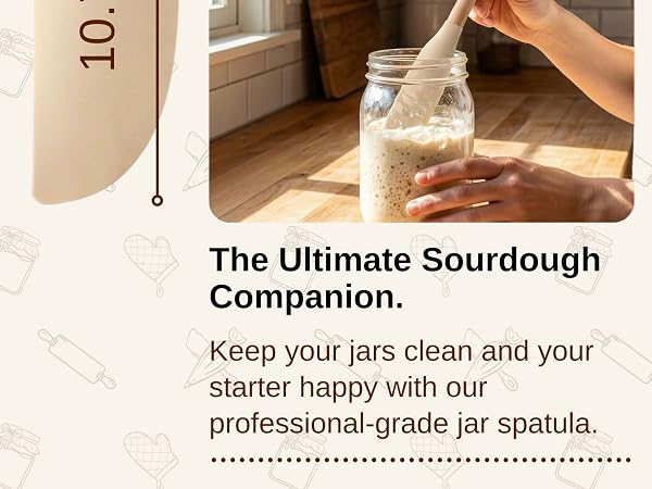 Easy to Clean The one-piece construction of our sourdough spatula ensures that no residue