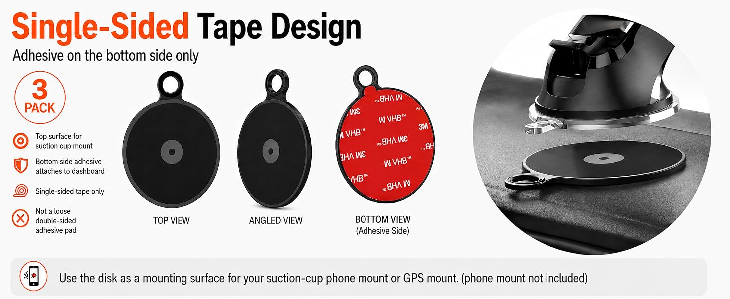 dashboard mounting disk