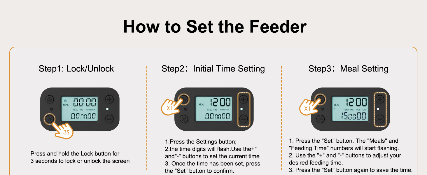 timed cat feeders for dry food