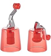 2-Pack Wine Stoppers & Saver - Reusable Leakproof Seal, Keeps Wine Fresh, Silicone, Decorative Re...