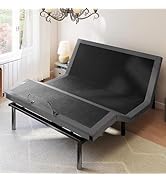 Sweetcrispy Adjustable Bed Frame Twin XL, Ergonomic Electric Bed Base with Wireless Remote and 2 ...