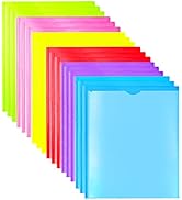 WOT I Heavy Duty Folders with Clear Front Pockets 18PCS, Extra Thick Plastic Folders with 3 Pocek...