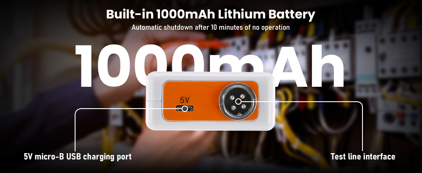 Built-in 1000mAh Lithium Battery