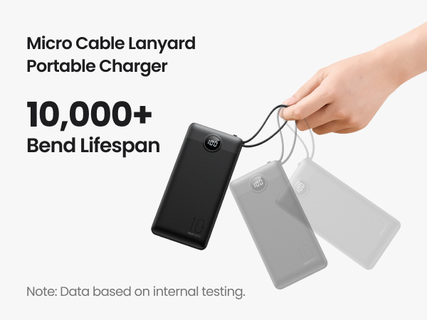 Durable cable, 10,000+ bend life-Black