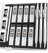 Nicpro 0.7 Metal Mechanical Pencil Set with Case, 3PCS MP1000 0.7mm Artist Lead Pencil With 8 Tub...