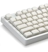 GMKWTL XVX Translucent White Jade Keycaps, Double Shot PBT Keyboard caps 132 Keys MDA Profile Key...