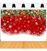 Mocsicka Christmas Backdrop Xmas Party Decorations for Family Holiday Photo Booth Props Snowflake...