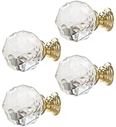Xiaoyztan Clear Crystal Glass Knob, Round Diamond Drawer Pulls, 25mm Ball-Shape Cabinet Handles, ...