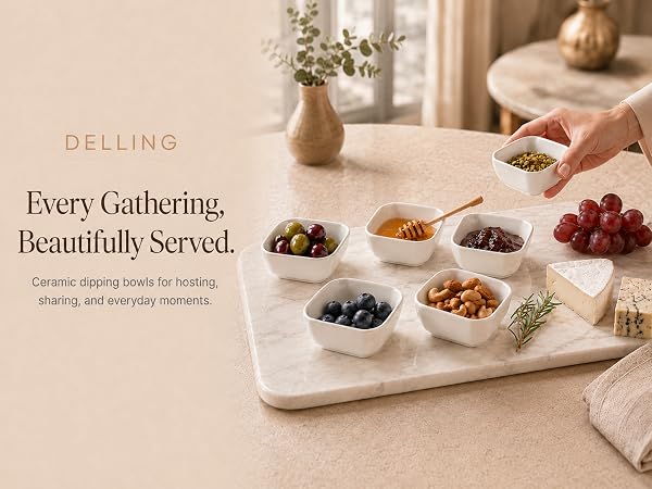 Every Gathering, Beautifully Served. Ceramic dipping bowls for hosting,sharing, and everyday moments