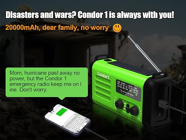 hand crank radio flashlight cell phone charger emergency crank radio prepping supplies