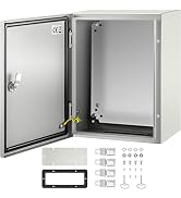 VEVOR NEMA Steel Enclosure, 16 x 12 x 8'' NEMA 4X Steel Electrical Box, IP66 Waterproof & Dustpro...