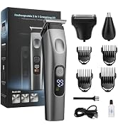 TogBeut Beard Trimmer for Men, 3-in-1 Cordless Mens Beard Trimmer Kit with 3/6/9/12mm Guide Combs...