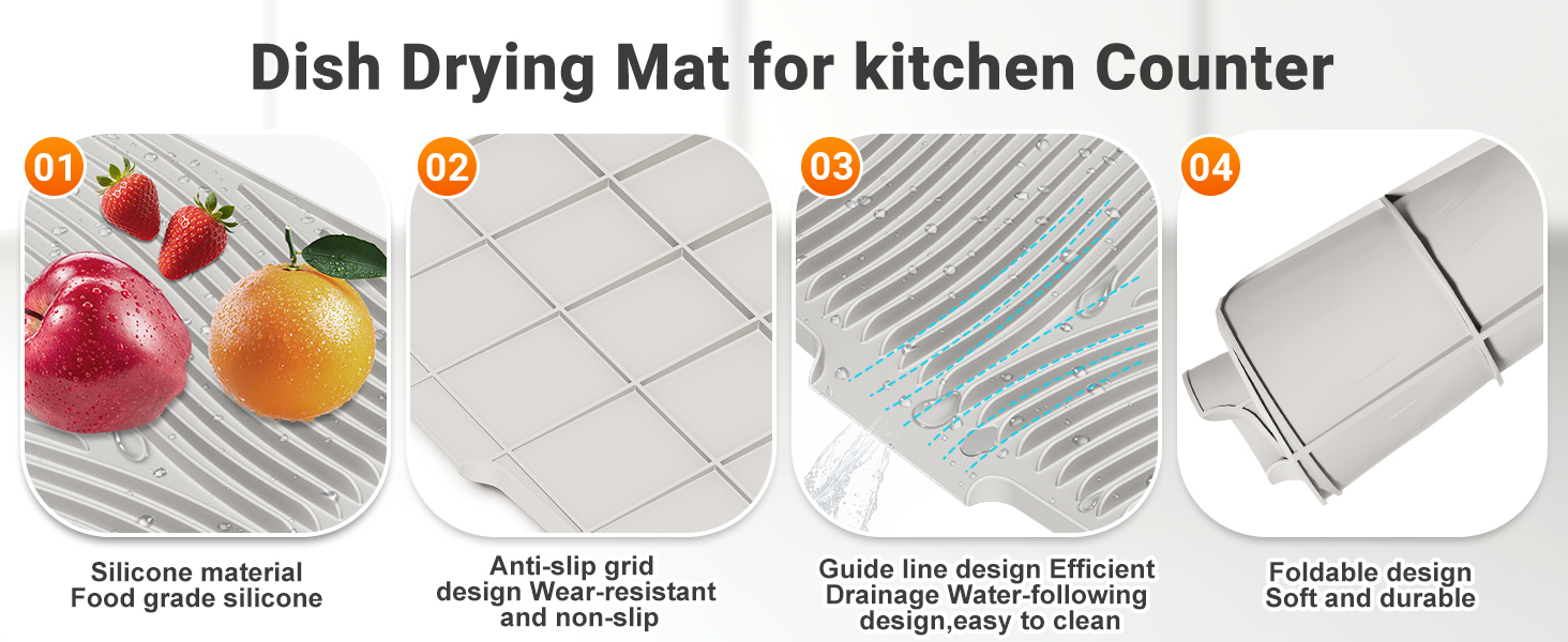 silicone dish drying mat