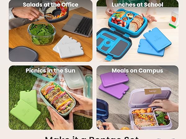 keep meals cold, keep meals fresh, meal prep ice packs, office ice packs, ice pack set for work