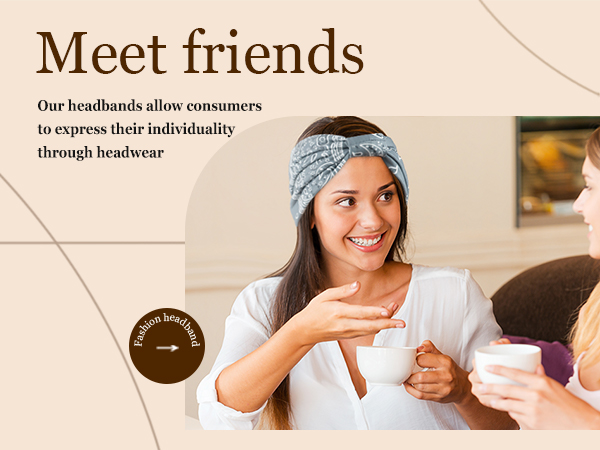 Wide Headbands for Women Knotted No Slip Head Bands Soft Turban Headband Hair Accessories Boho