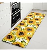 FYATHM Sunflower Kitchen Mats for Floor - Anti Fatigue Mats for Kitchen Floor, Cushioned Non-Skid...