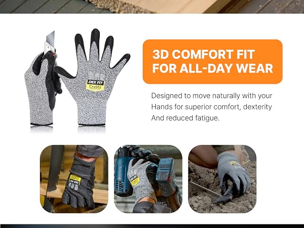 food grade, woodworking, whittling, nitrile coated, oil resistant, textured, kitchen grip, butcher