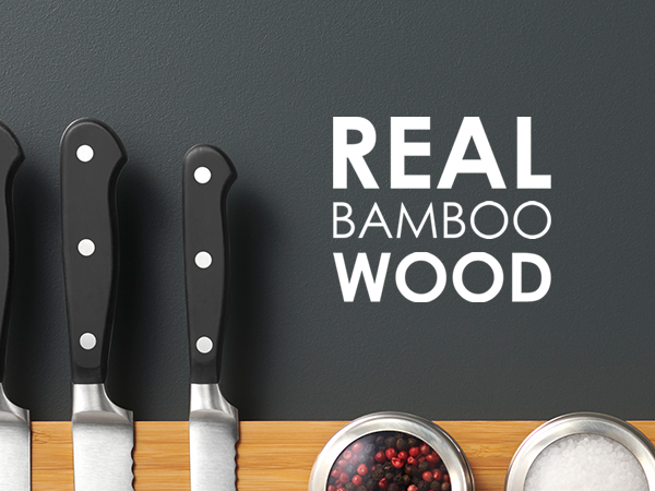 Magnetic knife holder in bamboo