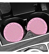 VAGURFO 4 Pieces Car Cup Holder Coaster,Cup Holder Insert Coaster Silicone Pads Anti-Slip Cup Coa...