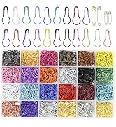 1200 Pcs 22 Colors Metal Safety Pins,Bulb Gourd Pins Pear Shaped Pins for Knitting Stitch Markers...