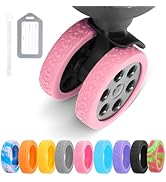 DIGIGRE Luggage Wheel Covers, 8 PCS Silicone Protector Covers for 2-2.6 inches 8-Spinner Wheels, ...