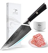 MAD SHARK Professional Chef Knife, 8 Inch Ultra-Sharp Kitchen Knife, Made of Super Damascus Stain...