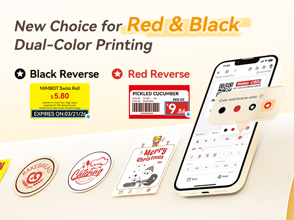 NIIMBOT B21 Pro for red & black dual color printing