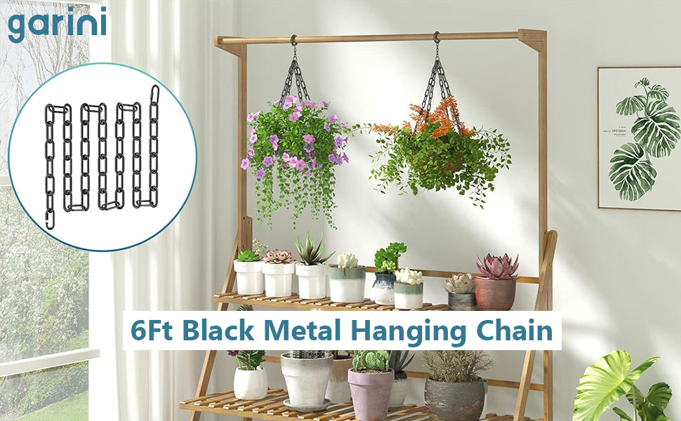 6 Feet Industrial Black Light Fixture Chain