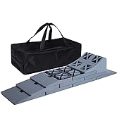 Homeon Wheels RV Leveling Blocks Heavy Duty Camper Leveling Blocks RV Stabilizer Pads Jack for Tr...