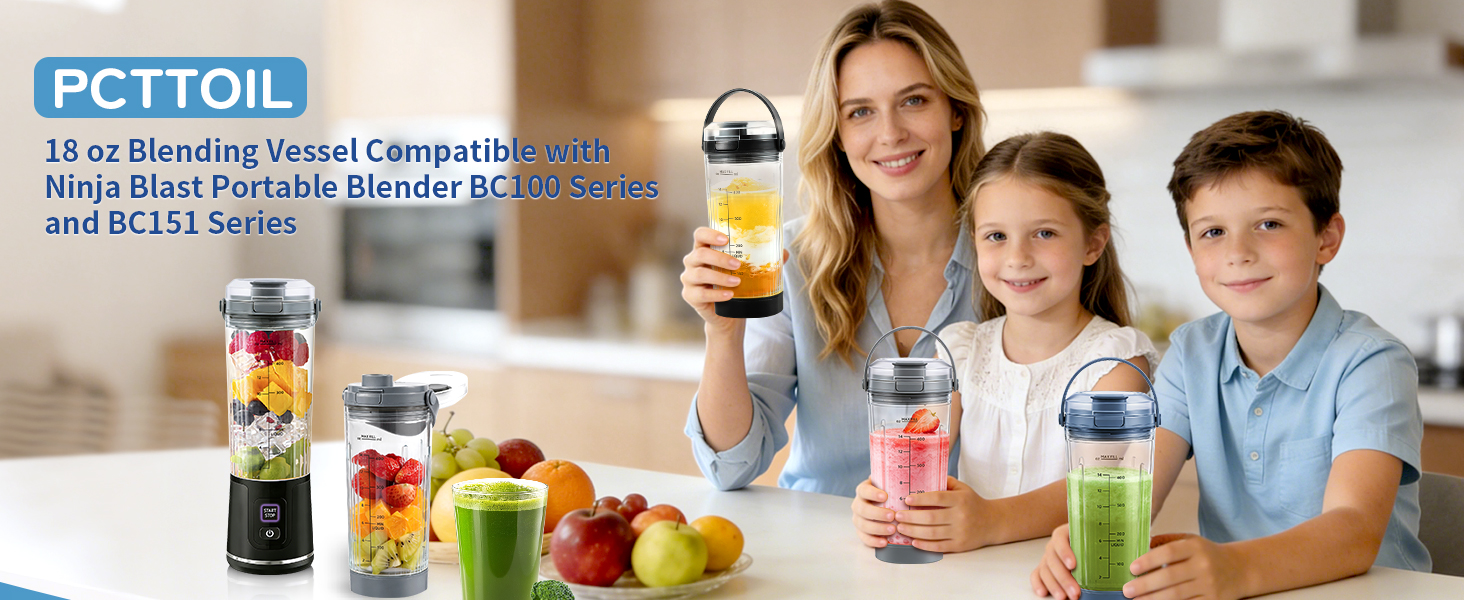 18 oz Blending Vessel for Ninja Blast Portable Blender